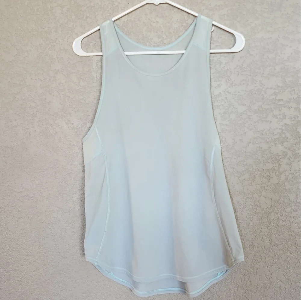 Lululemon light blue tank top size